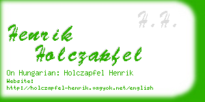 henrik holczapfel business card